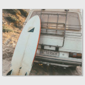 White and black surfboard geschenkpapier (Flach)