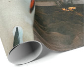 White and black surfboard geschenkpapier (Rolleneckpunkt)