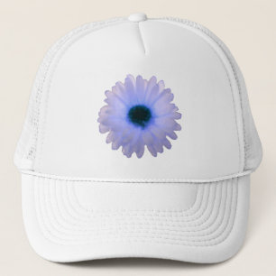 White and Blue Marigold Hat Truckerkappe