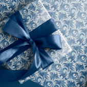 White and Blue Pattern Wrapping Paper Geschenkpapier