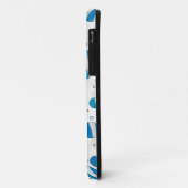 White and Blue Polka Dot Zebra Case-Mate iPhone Hülle (Hinten/Links)