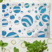 White and Blue Polka Dot Zebra Küchentuch (Gefaltet)