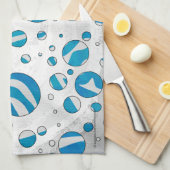 White and Blue Polka Dot Zebra Küchentuch (Viertel Falte)