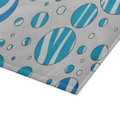 White and Blue Polka Dot Zebra Schneidebrett (Ecke)