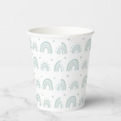 White And Blue Rainbow Babyshower New Baby Cup Pappbecher (Rechts)