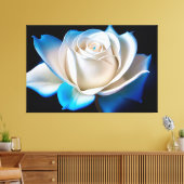 White and Blue Rose Leinwanddruck (Insitu (Wohnzimmer))