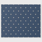 White and Blue Star Geschenkpapier (Flach)