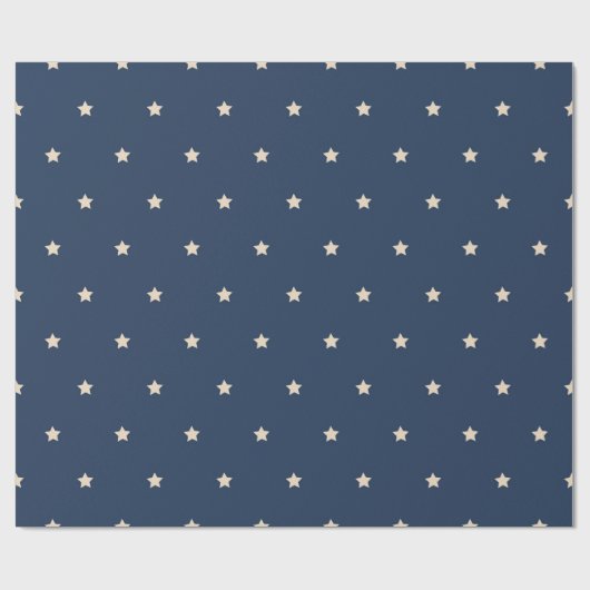 White and Blue Star Geschenkpapier (Flach)