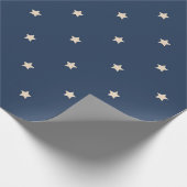 White and Blue Star Geschenkpapier (Ecke)