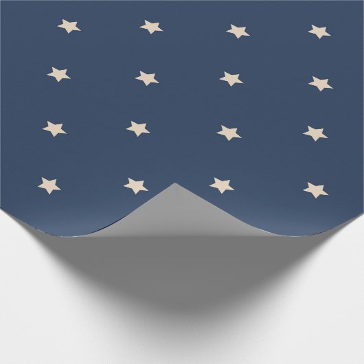 White and Blue Star Geschenkpapier (Ecke)