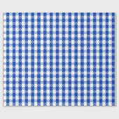 White and Blue Star von David Stripe Geschenkpapier (Flach)