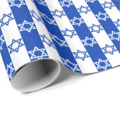 White and Blue Star von David Stripe Geschenkpapier (Rolleneckpunkt)