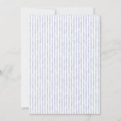 White and Blue Teddy Bear Baby Shower Invitation Ankündigung (Rückseite)