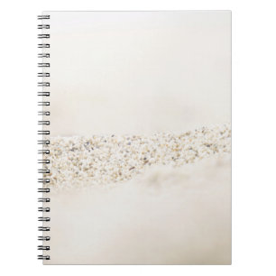 White and brown floral textile notizblock