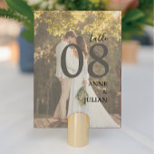 White and BrownModern Wedding Table Number Card  Tischnummer