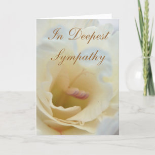 White and Cream Sympathy Card Karte