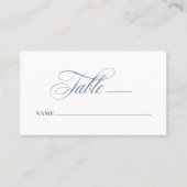 White and Dusty Blue | Classic Luxe Wedding Flat Platzkarte (Vorderseite)