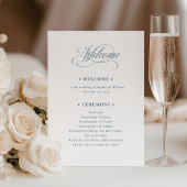 White and Dusty Blue | Luxe Wedding Welcome Programm
