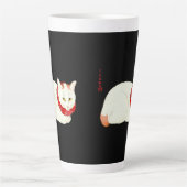 White and Ginger Japanese Cat Milchtasse (Vorderseite)