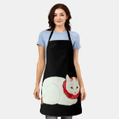 White and Ginger Japanese Cat Schürze (Getragen)