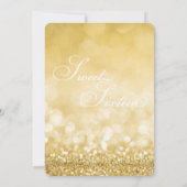 White and Gold 16 . Geburtstag Einladung zum Gebur (Rückseite)