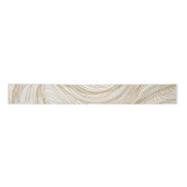 White and Gold Abstract Design Satinband (Vorderseite)