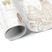 White and Gold Bridal Wedding Geschenkpapier (Rolleneckpunkt)