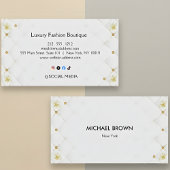 White and Gold Business Card Template Visitenkarte