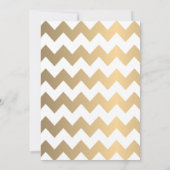 White and Gold Confetti Probe Dinner Einladung (Rückseite)