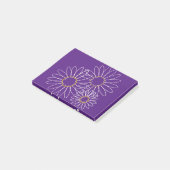 White and Gold Daisies Post-it Notes Klebezettel (angewinkelt)
