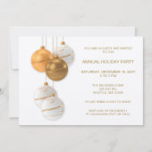 White and Gold Elegante Corporate Holiday Party Einladung (Vorderseite)