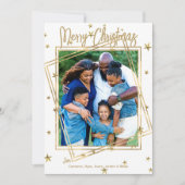 White and Gold Family Custom 1 Foto Weihnachten (Vorderseite)