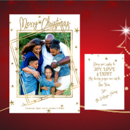 White and Gold Family Custom 1 Foto Weihnachten