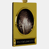 White and Gold Fireworks I Patriotic Celebration Banner-Ornament Gold (Rechts)