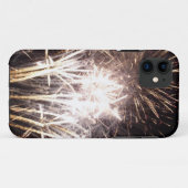 White and Gold Fireworks I Patriotic Celebration Case-Mate iPhone Hülle (Rückseite (Horizontal))
