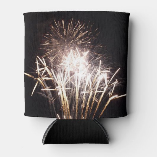 White and Gold Fireworks I Patriotic Celebration Dosenkühler (Vorderseite)