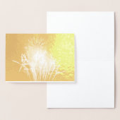White and Gold Fireworks I Patriotic Celebration Folienkarte (Anzeige)