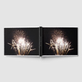 White and Gold Fireworks I Patriotic Celebration Gästebuch (Voll)