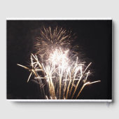 White and Gold Fireworks I Patriotic Celebration Gästebuch (Rückseite)