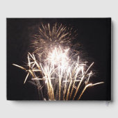 White and Gold Fireworks I Patriotic Celebration Gästebuch (Rückseite)