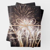 White and Gold Fireworks I Patriotic Celebration Geschenkpapier Set (Beispiel)