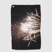 White and Gold Fireworks I Patriotic Celebration Golfhandtuch (Vorderseite)
