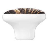 White and Gold Fireworks I Patriotic Celebration Keramikknauf (Seitenansicht)