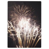 White and Gold Fireworks I Patriotic Celebration Klemmbrett (Rückseite)