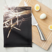 White and Gold Fireworks I Patriotic Celebration Küchentuch (Viertel Falte)