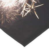White and Gold Fireworks I Patriotic Celebration Kurzer Tischläufer (Ecke)