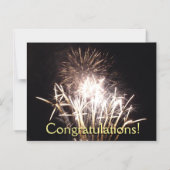 White and Gold Fireworks I Patriotic Celebration Magneteinladung (Vorderseite)