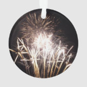 White and Gold Fireworks I Patriotic Celebration Ornament (Rückseite)
