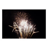 White and Gold Fireworks I Patriotic Celebration Poster (Vorderseite)
