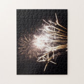 White and Gold Fireworks I Patriotic Celebration Puzzle (Vertikal)